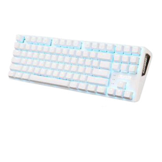 RANTOPAD 镭拓 MXX 87键 有线机械键盘 白色 佳达隆G轴青轴 RGB