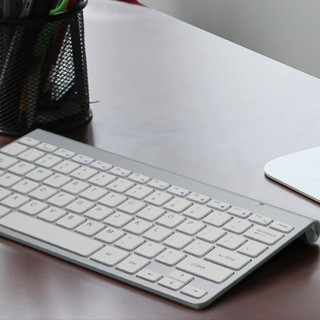 MAIDIAN 麦点 MK810 78键 2.4G无线薄膜键盘 银色 无光
