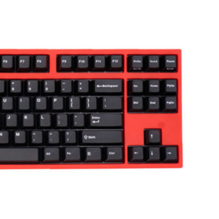 Leopold 利奥博德 FC750R PD版 87键 有线机械键盘 侧刻 赤色 Cherry红轴 无光