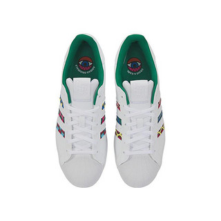 adidas ORIGINALS Superstar 中性休闲运动鞋 GX7991 白/绿/黄/橙色 36