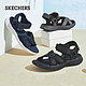 SKECHERS 斯凯奇 Skechers斯凯奇2021年夏季男士运动休闲凉鞋外穿魔术贴拖鞋沙滩鞋