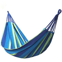 安丹迪 单人帆布彩条吊床 户外休闲秋千