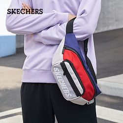 SKECHERS 斯凯奇 男女时尚休闲撞色运动腰包户外健身胸包