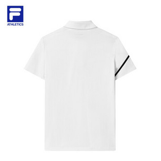 FILA ATHLETICS 斐乐2021夏季新款高尔夫时尚运动短袖POLO衫男 玉石白-WT 185/104A/XXL