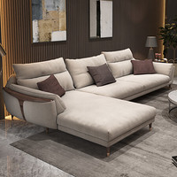 A家家具 沙发 轻奢意式简约布艺沙发 北欧可拆洗组合沙发（三色可选 留言客服） DB1578 三+右贵妃