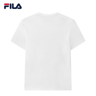 FILA 斐乐官方男子短袖T恤夏秋新款时尚简约印花休闲半袖服 标准白-WT 175/96A/L