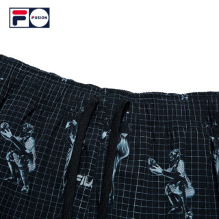 FILA FUSION 潮牌男子梭织五分裤2021夏秋新款棒球运动风运动短裤 活力运动-BK-T11M132601A 175/84A/L
