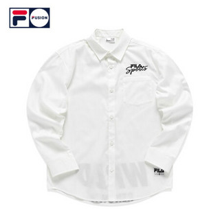 FILA FUSIONX STAPLE联名潮牌2021夏秋新款男装梭织长袖宽松衬衫 云白-WT（宽松版型，建议拍小一码） 185/104A/XXL