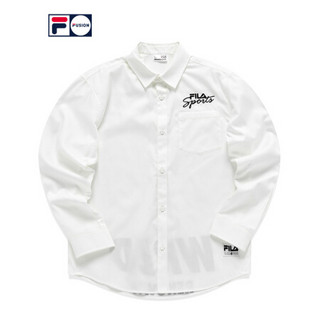 FILA FUSIONX STAPLE联名潮牌2021夏秋新款男装梭织长袖宽松衬衫 云白-WT（宽松版型，建议拍小一码） 185/104A/XXL