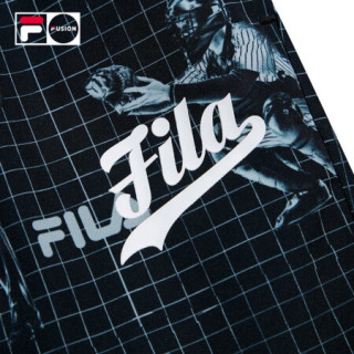 FILA FUSION 潮牌男子梭织五分裤2021夏秋新款棒球运动风运动短裤 活力运动-BK-T11M132601A 175/84A/L
