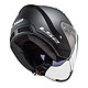  LS2 摩托车透气半盔 四分之三头盔  0F600哑黑　