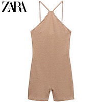 ZARA 05039077170 女装条纹挂脖领连体裤