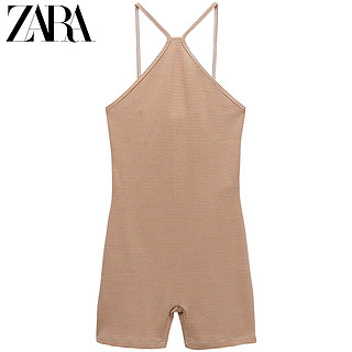 ZARA 05039077170 女装条纹挂脖领连体裤