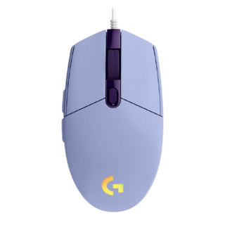 logitech 罗技 G213 108键 有线机械键盘 黑色 RGB+G102有线鼠标 8000DPI 紫色