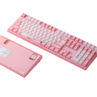 VARMILO 阿米洛 MA87 87键 有线静电容V2键盘 樱花粉轴 单光