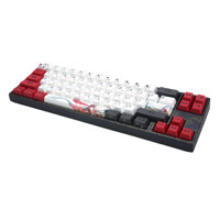 Varmilo 阿米洛 MIYA PRO 花旦 68键 蓝牙双模有线机械键盘 红黑白 Cherry红轴 无光