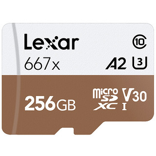 Lexar 雷克沙 microSD存储卡 256GB（UHS-I、V30、A2）