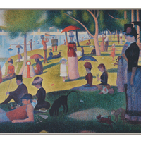仟象映画 修拉 大碗岛的星期天 客厅餐厅卧室欧式装饰画 135x90cm 黑色铝合金框