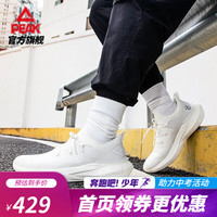 匹克态极轻弹3.0太极跑步鞋缓震跑鞋情侣款男女时尚百搭耐磨运动鞋 米色(男款) 40