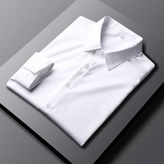 潮流时尚修身男士长袖衬衫男士衬衣男士衬衫男士上衣 XXXXL 白色