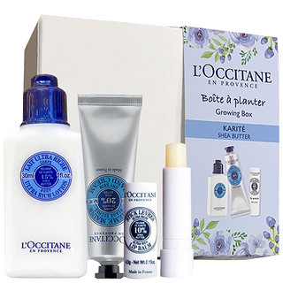 L'OCCITANE 欧舒丹 身体护理礼盒装 (乳木果身体润肤露75ml+乳木果经典润手霜10ml+甜扁桃紧致沐浴油35ml+甜扁桃紧致美体乳20ml)