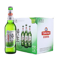 限华东：TSINGTAO 青岛啤酒 纯生8度瓶啤 瓶装600ml*12瓶