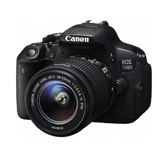 Canon 佳能 EOS 700D APS-C画幅 数码单反相机 黑色 18-55mm F3.5 单镜头套机