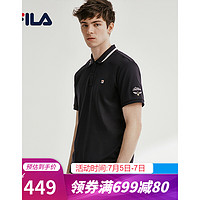 FILA 斐乐 男装WhiteLine系列官方男子短袖POLO衫2021新款运动休闲短袖衫男