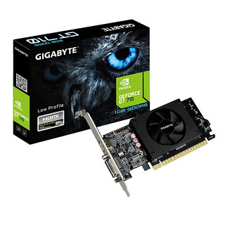 GIGABYTE 技嘉 GeForce GT 710 GV-N710D5-1GL 显卡 1GB 黑色