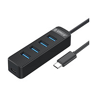 ORICO 奥睿科 TWU3-4A Type-C款 USB 3.0 4口集线器 0.15m 黑色