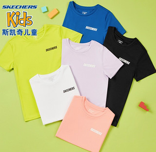 SKECHERS 斯凯奇 儿童短袖T恤 L220K056