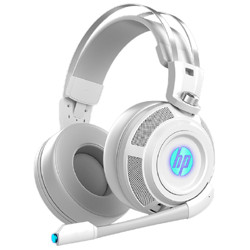 HP 惠普 H200 耳罩式头戴式有线耳机 白色 USB-A