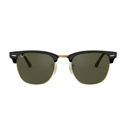 Ray-Ban 男女款太阳镜 0RB3016F W0365 黑框绿色片 55mm