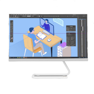Lenovo 联想 AIO 520C-24ARE 23.8英寸 商用一体机 白色（锐龙R7-4800U、核芯显卡、16G、512GB SSD、1920*1080）