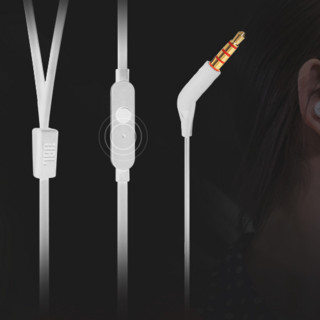 JBL 杰宝 T210 入耳式降噪有线耳机 白色 3.5mm