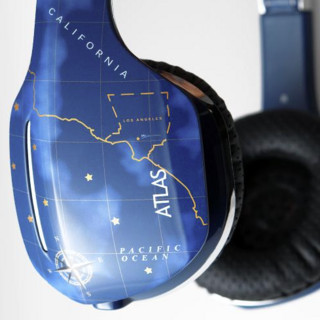 MEElectronics 迷籁 ATLAS 碳 IML GDDR 耳罩式头戴式有线耳机 天空蓝 3.5mm