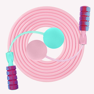 匹克无绳跳绳款健身运动负重学生女生室内无线跳绳 薄荷绿无绳+8mm大粗绳