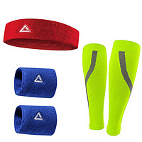 匹克跑步运动套装五件套运动头带运动护腕运动护腿 默认1