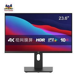 ViewSonic 优派 VX2419-4K-HD 23.6英寸IPS显示器（60Hz、3840*2160、HDR10）