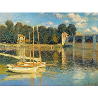 buybuyART 买买艺术 莫奈《阿尔让特依之桥》50×40cm 艺术版画抽象装饰画