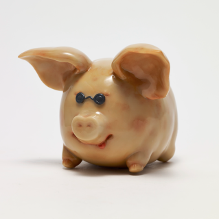 xq 稀奇 瞿广慈 创意摆件雕塑猪《稀奇猪》mini版 10x13x12cm 2018年