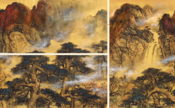 尚得堂 罗科通 手绘字画山水画《金玉满堂》165x85cm