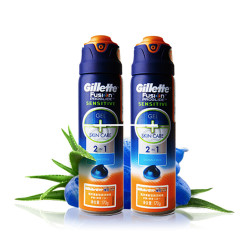 Gillette 吉列 清新海洋啫喱 剃须泡沫 170g*2 剃须膏剃须啫喱 非刀头