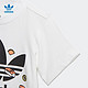 adidas 阿迪达斯 三叶草短袖上衣2020夏季 男婴童训练运动T恤 FM4874白色 98/建议身高98cm