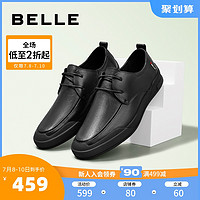 BeLLE 百丽 2021春新商场同款黑色牛皮革男商务休闲皮鞋男百搭7CK01AM1