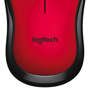 Logitech 罗技 M220 2.4G无线鼠标 1000DPI 红黑色