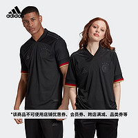 阿迪达斯官网 adidas 男装欧洲杯德国国家队客场球员版足球短袖球衣EH6116 黑色 M(参考身高:179~185CM)