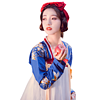 QIAN SHAN YUAN DAI 千黛远山 汉服 美人卷·白雪 女士对襟上襦 花朵翠鸟 S