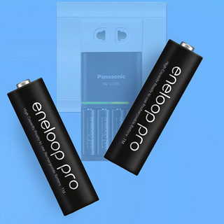 eneloop 爱乐普 3HCCA 5号镍氢充电电池 1.2V 2450mAh 4粒装 充电套装