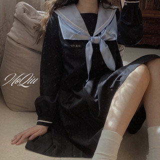 墨秋jk事务所 荔岚高 JK制服 水手服 女士中间服上衣 绀身水色领 S